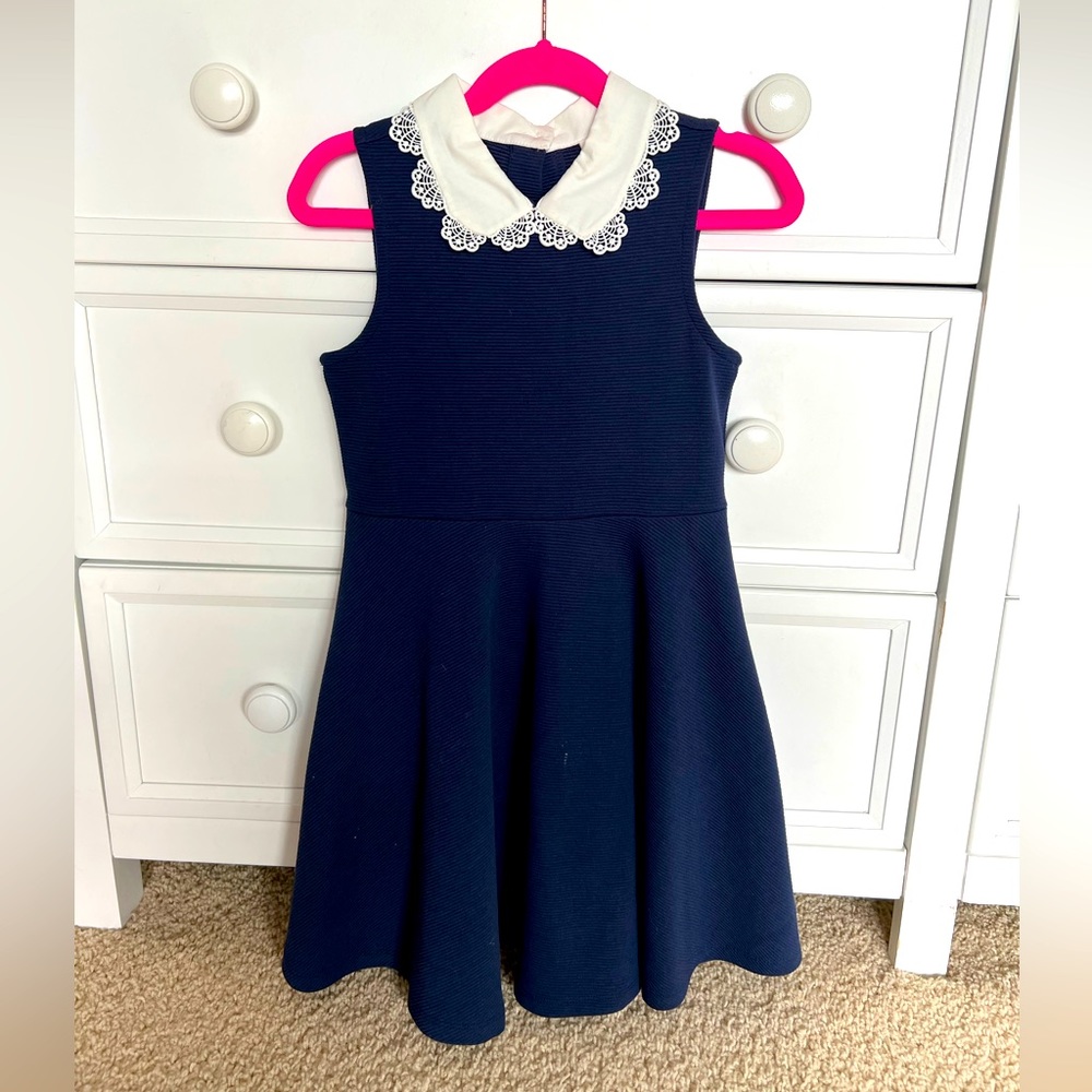 Janie and Jack Marine Lace Collar Pointe Dress